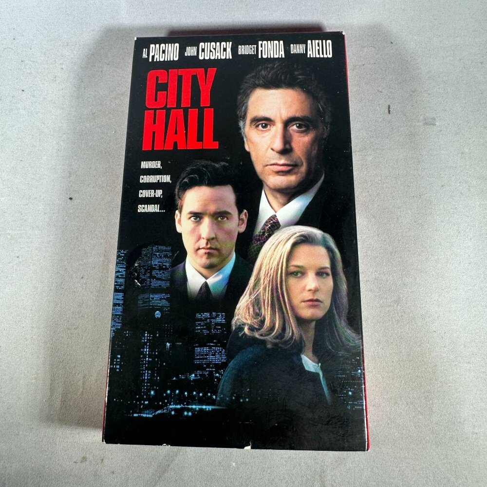 City Hall VHS 1996 R Al Pacino John Cusack Bridget Fonda Castle Rock Thriller